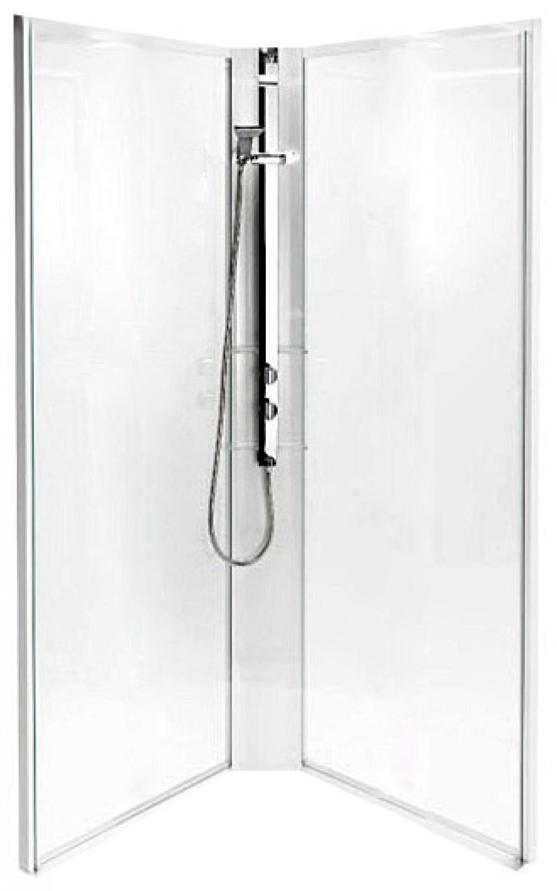 Задняя стенка душевой кабины 100x100 Ido Showerama 8-5 4985122011 белый профиль+ прозрачное стекло
