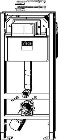 Система инсталляции для унитазов Viega Prevista Dry 8524.14 792596 с клавишей смыва хром - фото Geberit (Геберит) Shop