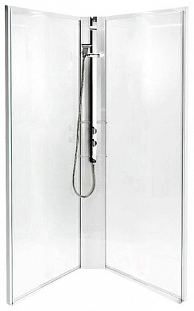 Задняя стенка душевой кабины 90x90 Ido Showerama 8-5 4985013991 серебристый профиль+ тонированное стекло - фото Geberit (Геберит) Shop