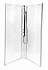 Задняя стенка душевой кабины 100x100 Ido Showerama 8-5 4985115011 серебристый профиль+ узорчатое стекло
